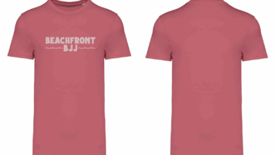 BeachFront BJJ T - Pink and Grey